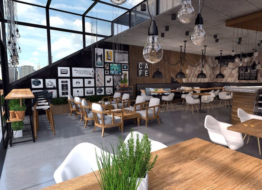 Urban Industrial Café design
