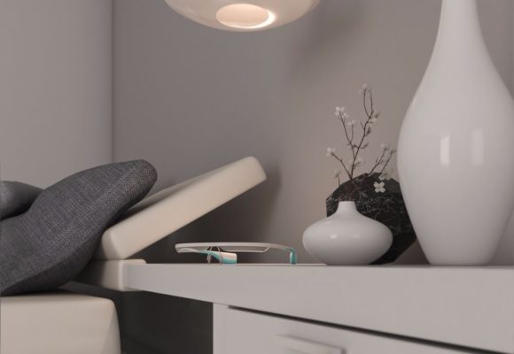 Smart tech and futuristic style united against jet lag
