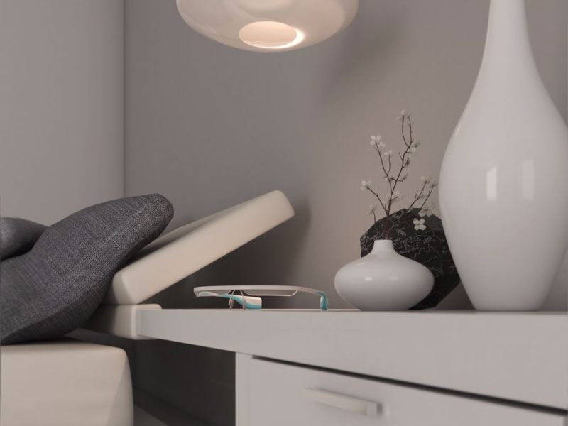 Smart tech and futuristic style united against jet lag