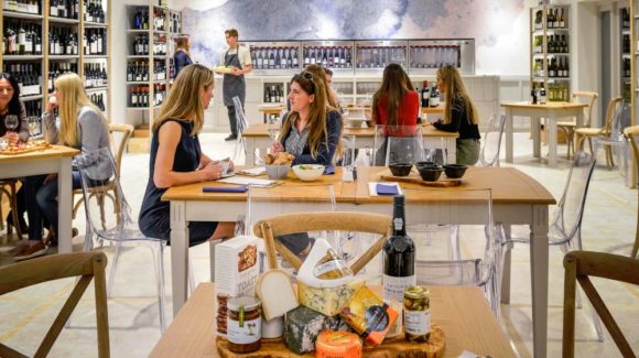 Interior design for a fine wine & dine shop in the UK