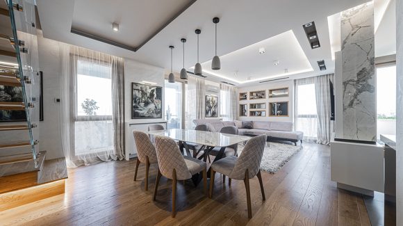 Interior of luxury family duplex