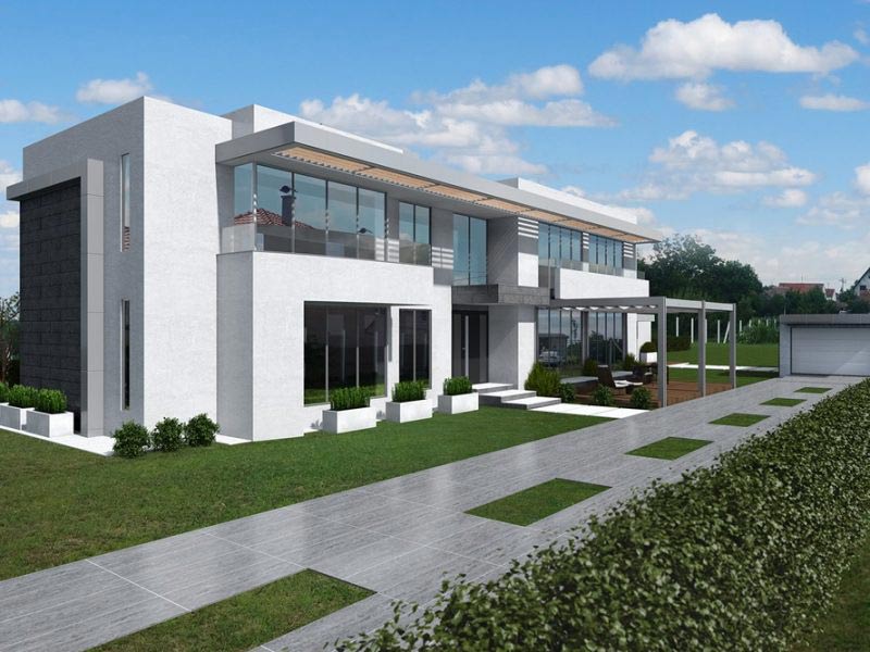 Energy efficient family home exterior Energy efficient family home exterior